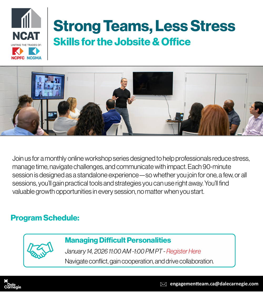 Strong Teams, Less Stress: Skills for the Jobsite & Office